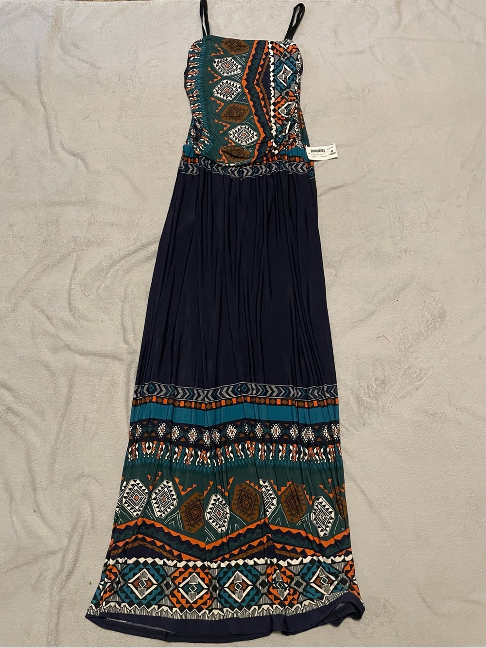 NWT Fusion Clothing Pointed Geometric Spaghetti Strap Maxi Dress Size M